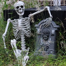 6.5ft Poseable Full Life Size Human Skeleton Prop Halloween Party Decoration
