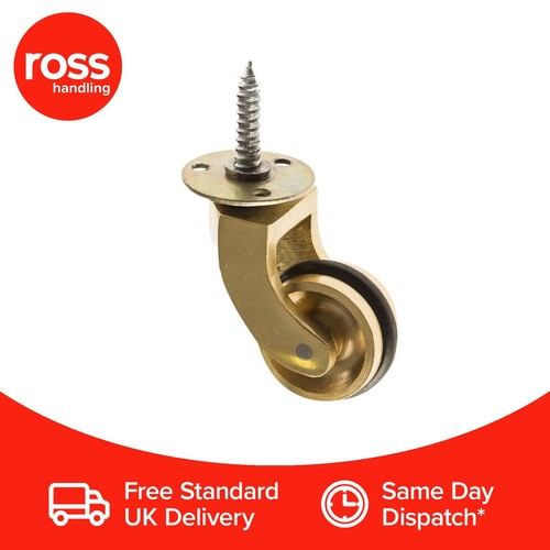 29mm brass furniture castors - 29mm,