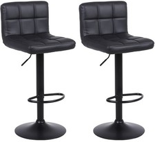 2 X Bar Stools Faux Leather