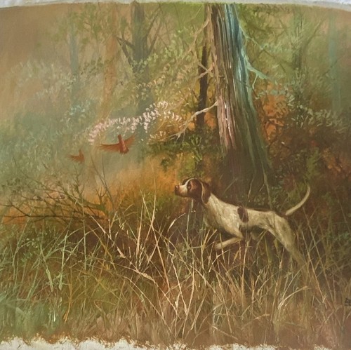 Benson signed hunting dog - signed,