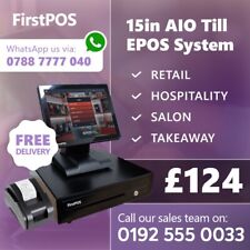 15" Touchscreen POS EPOS Cash Register Till System for All businesses 