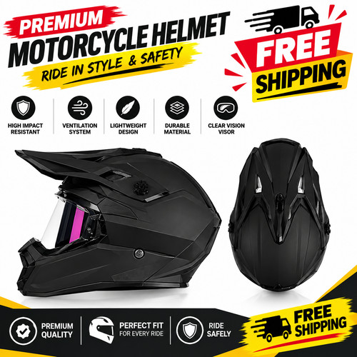 Off road motorcycle - road, helmet