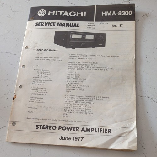Hitachi hma 8300 stereo - hitachi,