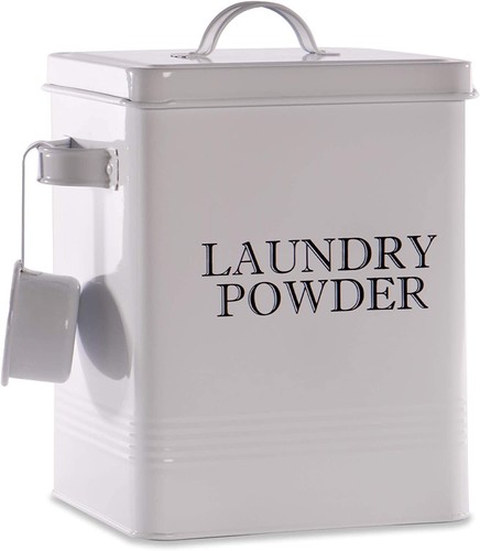 Laundry powder storage tin - powder,