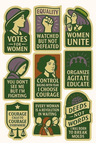 Suffragette sticker pack - suffragette, pack-