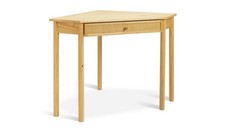 Simone 1 Drawer Corner Office Desk - Natural