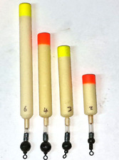 SETS OF 4 HANDMADE FOAM PELLET WAGGLER FISHING FLOATS,CHOICE OF SIZES & COLOURS