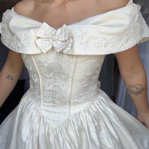 Vintage 1980s wedding dress - vintage,