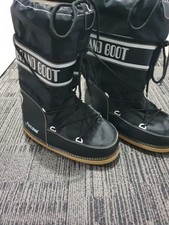 MOON BOOT Womens Icon Mid Calf Lace Up Comfort Snow Boots Black UK 6-7.5 RRP 185