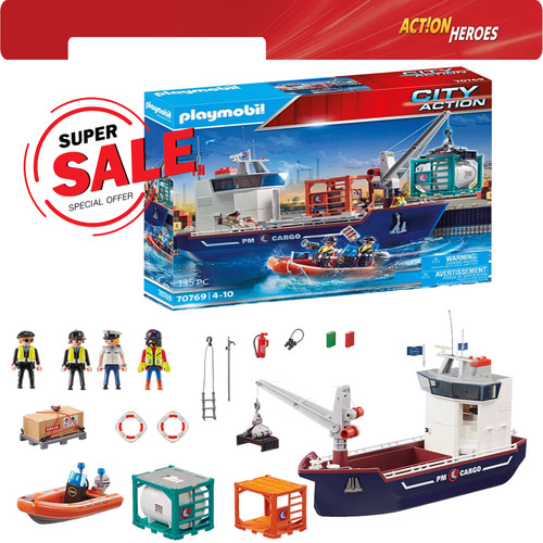 Playmobil 70769 cargo ship - playmobil,
