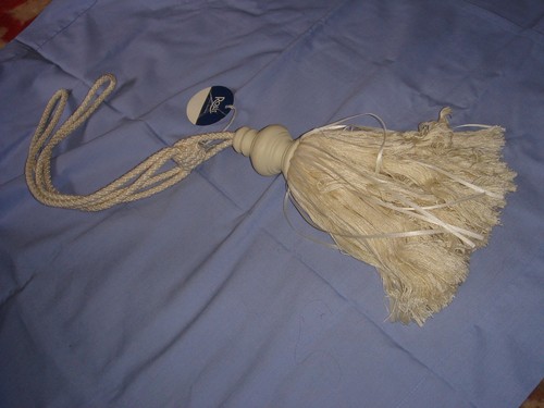 Cream curtain tie back brand - cream,