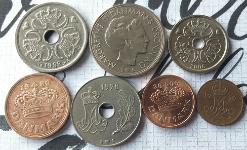 Denmark 2x 1 - -, krone,