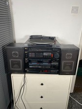 Hitachi HT MD10 HRD MD10 DA7000 Vintage Hi Fi System Turntable Stack Setup