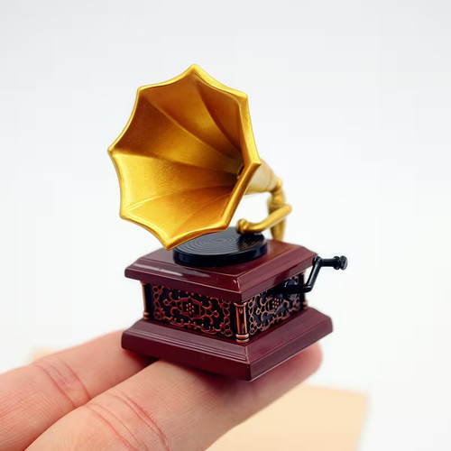 Dolls house gramophone with - 1x,