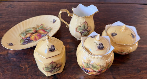 Aynsley orchard gold fine - orchard, bone