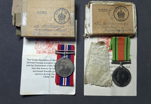 Ww2 medals mrs manning - ww2,