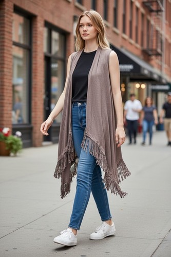Fantazia large brown long - brown,