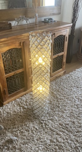 Elegant crystal floor - crystal, lamp