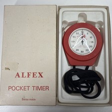 Vintage Alfex Red Pocket Timer
