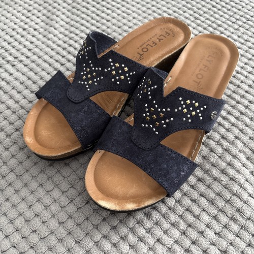 Fly flot blue leather - flot,