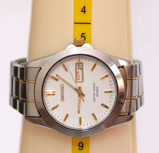  Mens Seiko Quartz stainless steel watch mov V743-9A20-p for Repair/Parts