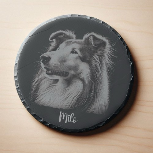 Personalised rough collie - rough,