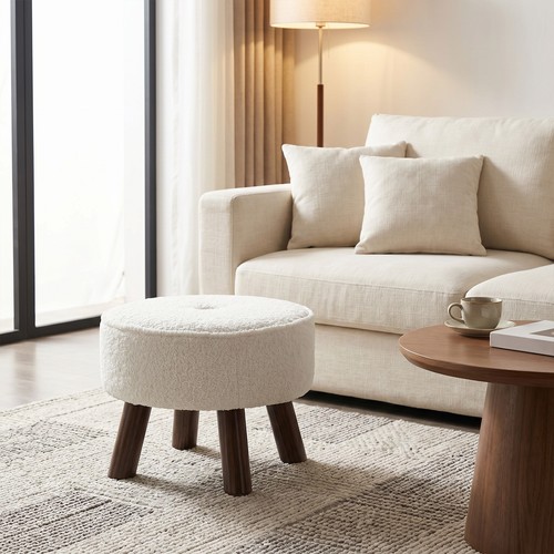 Teddy fleece foot - stool, vanity