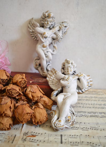 Vintage pair cherubs - of,