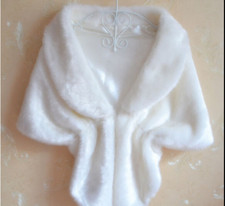 Faux Fur Shawl Warm Shawl Party Women Coat Jacket Wrap Bridal Bolero Shrug Stole