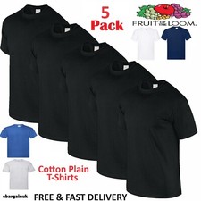 5 PACK FRUIT OF THE LOOM BLACK