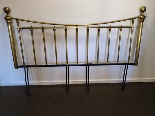 Brass king size bed head - brass,