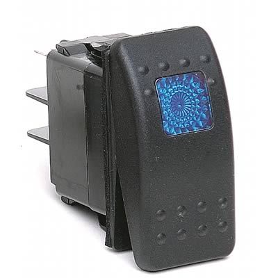 Carling rocker switch blue - blue, on