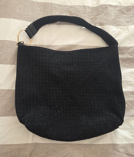 River island black woven hobo - river,