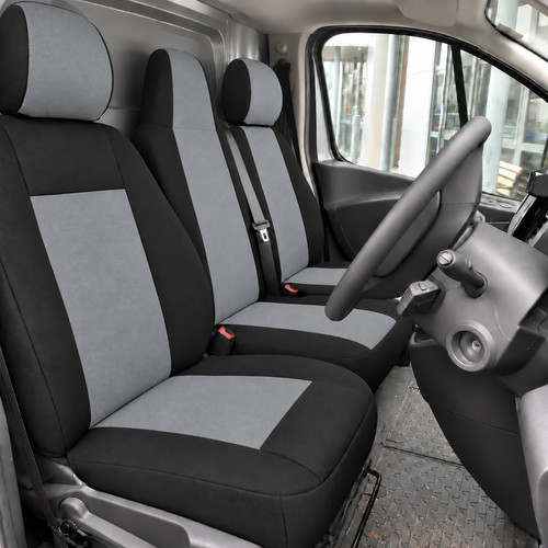 Seat covers black grey - 2+1,