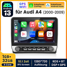 Carplay Android 13 Car Stereo For Audi A4 S4 RS4 00-2009 GPS Sat Nav WIFI BT FM DAB+