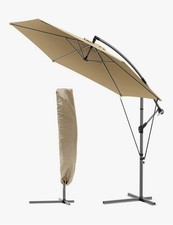 VOUNOT 3m Cantilever Garden Parasol, Banana Patio Umbrella with Wind Protection