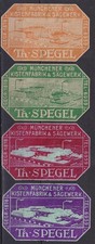 u3246/ Germany (4 stk) Poster Stamp Label # Th.Spegel Coffin Factory & Sawmill