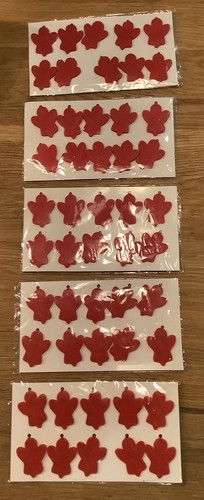 Ikea red felt angel - red,
