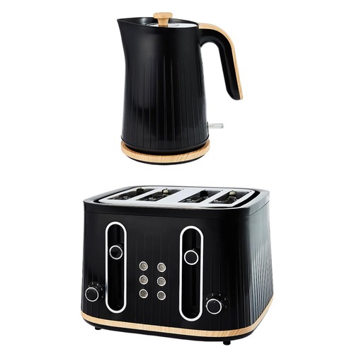 Black wood scandi - black/wood, fast