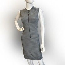 Nicole Miller Body con Dress | Blue Half zip bandage dress Womens Sz Small