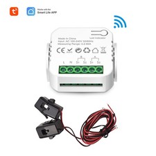 Smart Energy Meter TY Power Consumption Monitor With 2 80A CT Clamp Electricity