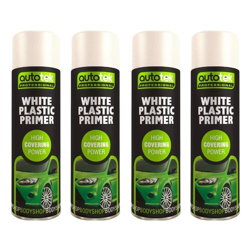 Autotek white plastic primer - white,