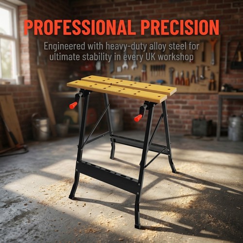 Foldable wooden workbench - foldable,