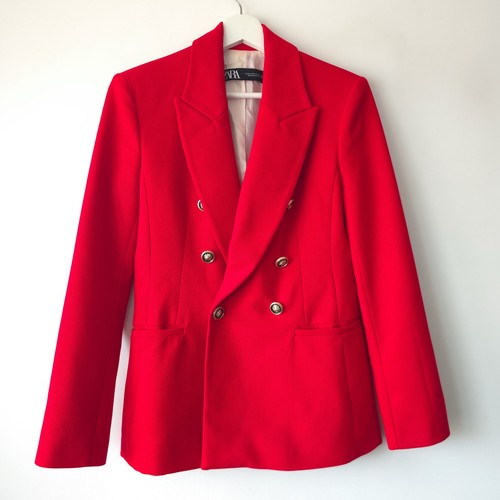 Zara red textured - textured, double