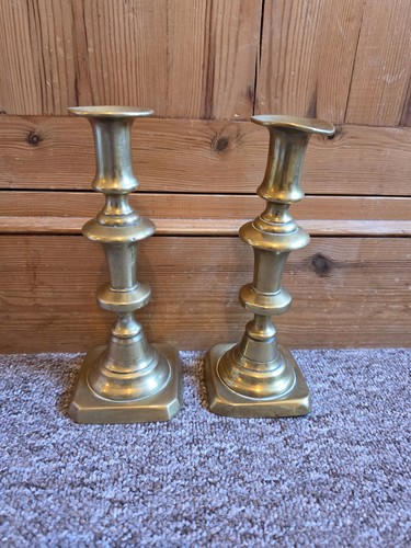 Pair brass victorian - 9”,