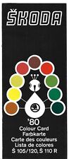 Skoda Exterior Colours 1979-1980 Export Markets Foldout Brochure Estelle & S110R