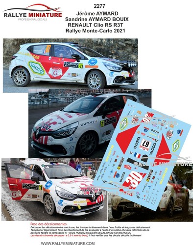 Decals ref 2277 renault - 1/43,