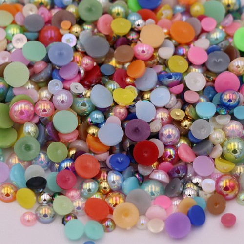 Imitation pearls half round - imitation,