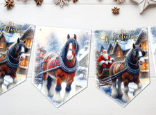 Snowy Shire Horse Christmas