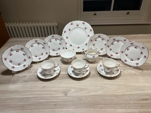 Colclough rose tea set - rose,